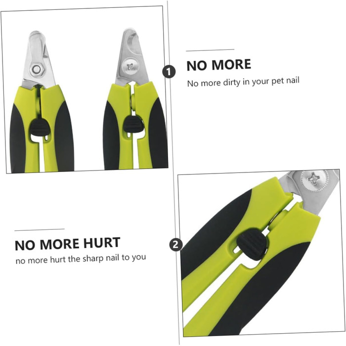 Професійний кусачки для обрізання кігтів собак та котів Sosoport (2 шт.) з нержавіючої сталі, безпечні, ергономічні та довговічні