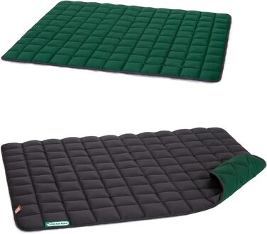 М'яка лежанка для собак Doctor Bark, розмір M (80x70 см), міцна, для дому та вулиці, витримує прання до 95°C, сіро-зелений колір