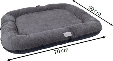 Водонепроникне лежанка для собак, лежанка-матрац з Codura, сіра, розмір S (70 x 50 см) | Для дому та вулиці, маленькі породи