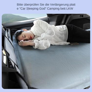 Розширювач для заднього сидіння автомобіля, 42 x 128 см, не надувний, розкладний, для багажника (сірий)