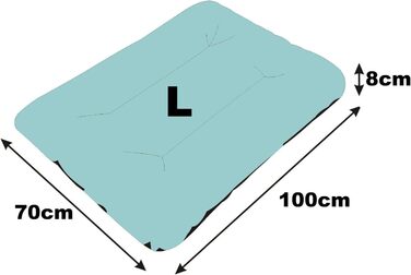Підстилка для собак, лежанка, матрац для собак (Чорний Оксфорд, L:100x70x8 см)