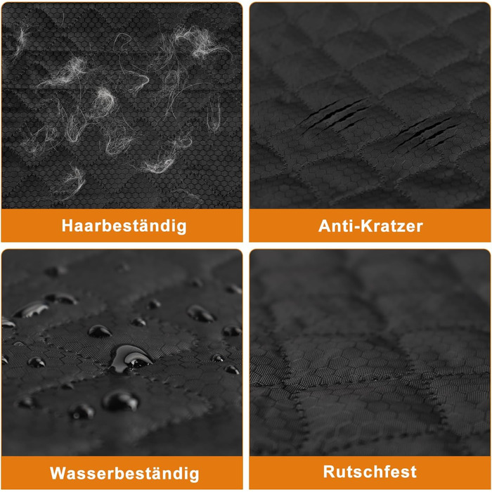 Захист для багажника автомобіля Alfheim для собак - водовідштовхувальний та легкий у догляді - універсальний. Килимок у багажник з захистом краю вантажного отвору (чорний, потовщений)