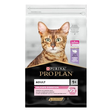 Корм для дорослих котів PRO PLAN Adult Delicate Digestion з індичкою, 10 кг