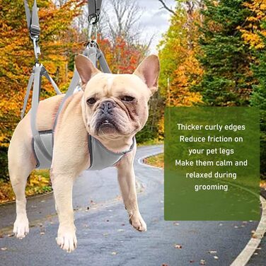 Набір гамаків для домашніх тварин, дихаючий матеріал, запобігає натиранню, регульовані ремені, шлейка для собак, повід для маленьких тварин (L), сірий L