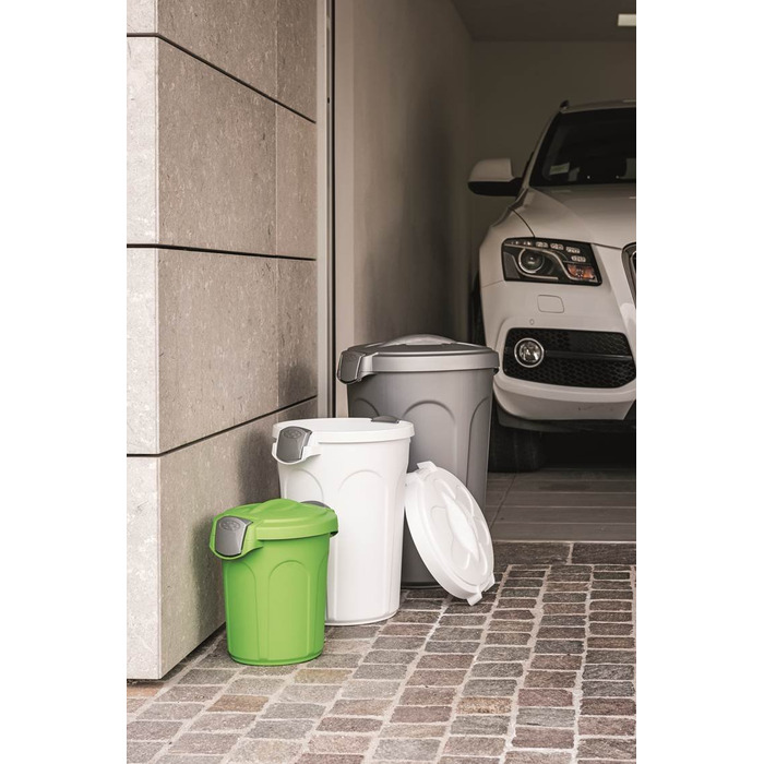 Тонечка для корму Kreher XL: 46 літрів, пластик PP, сіра, 44,5x40x61 см