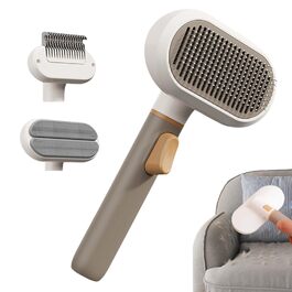 Гребінець для догляду за тваринами 3-в-1: для котів та собак, видаляє підшерсток, підходить для дому, офісу та квартири