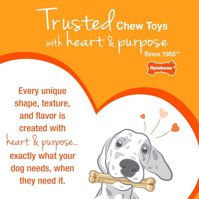 Жувальна іграшка для собак Nylabone Power Chew, набір 3 шт, арахісове масло та бізон, для великих і гігантських порід