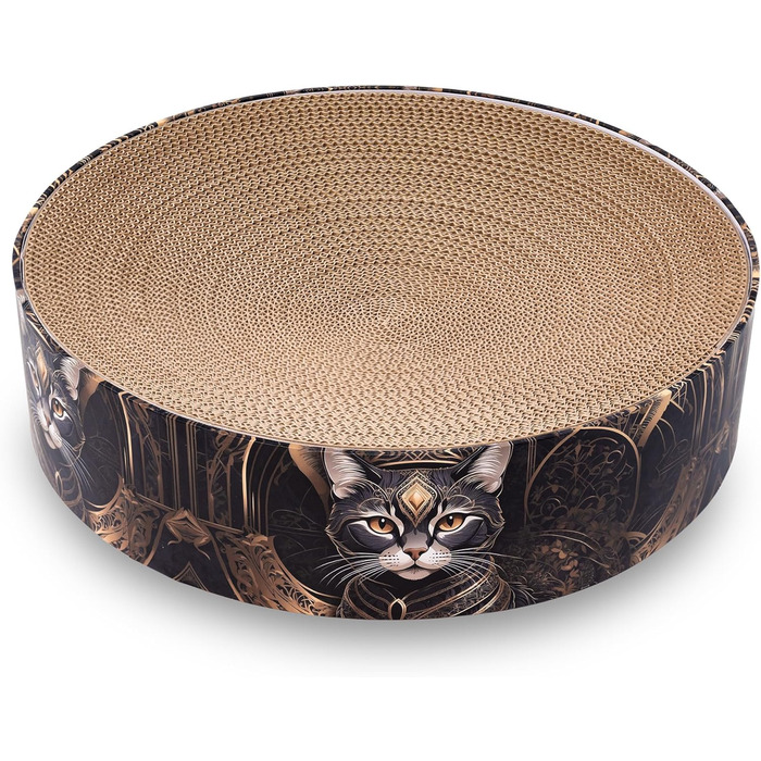 Кігтеточка для котів Petaureus Zylinder | Стильна та екологічна | Ø 40 см | Змінний вкладиш з переробленого картону