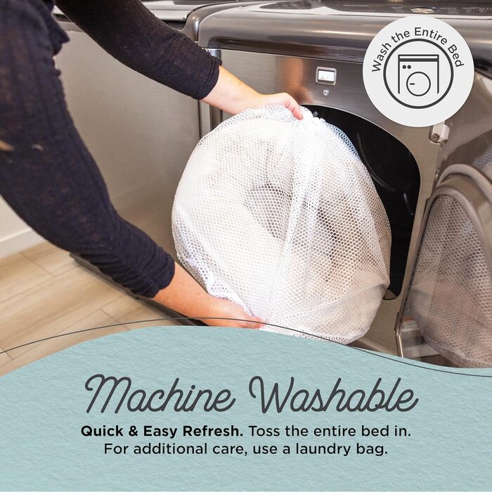 Ліжко для кота та собаки Sheri Cozy Cuddler Ilan, з підстилкою, блакитне, 61x61 см