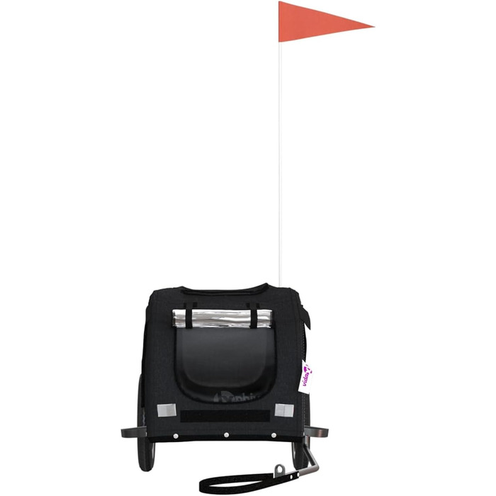 Причіп для велосипеда, переноска для собак, чорний, Oxford-тканина та метал