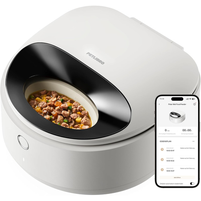Автомат для котячого вологого корму PETLIBRO з напівпровідниковим охолодженням, Wi-Fi, керування через додаток, білий