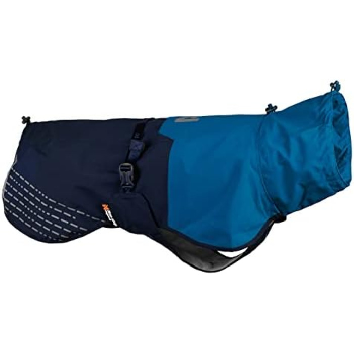 Дощовик для собак Non-Stop Dogwear Fjord, водонепроникний, дихаючий, з відбиваючими смугами, для середніх собак (55, блакитний)