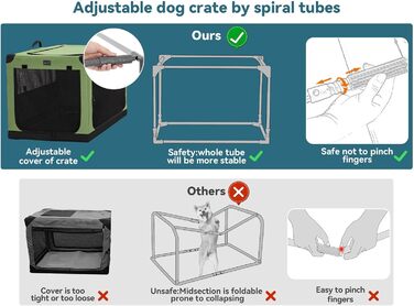 Складана переноска Petsfit для собак і котів, розмір S, синя, текстиль з алюмінієвим каркасом, посилені шви, для автомобіля