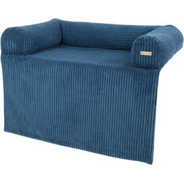 Килимок для собак Velinda: лежанка, софа, захист дивану (темно-синій, Cord)