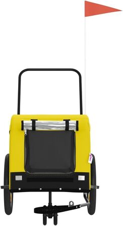 Причіп для тварин до велосипеда, жовто-чорний, Gartenmöbel, 125 x 63 x 66 см