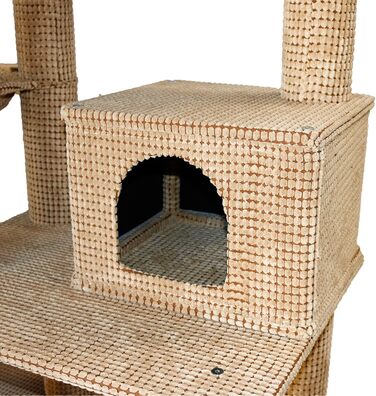 Дряпка для котів Bontoy Felix Pro, коричнева, з сизалевих стовпів (діаметр 12 см), 198 см, для великих котів