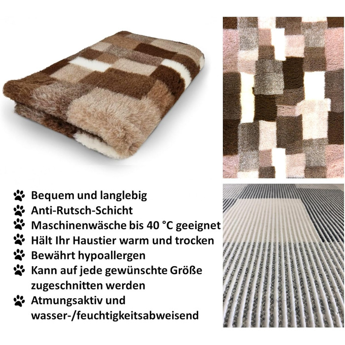 Килимок для собак Elropet Premium 30mm Vetbed (S/M/L) - Diamond Braun (160x100 см)