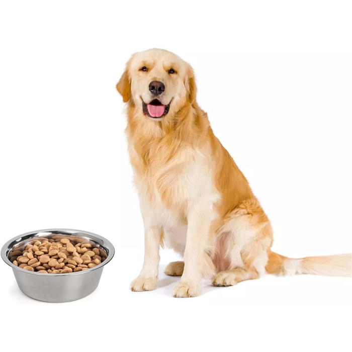 Набори мисок для собак та котів DEAYOU з нержавіючої сталі (4 шт.), 21 см, 1.3 л