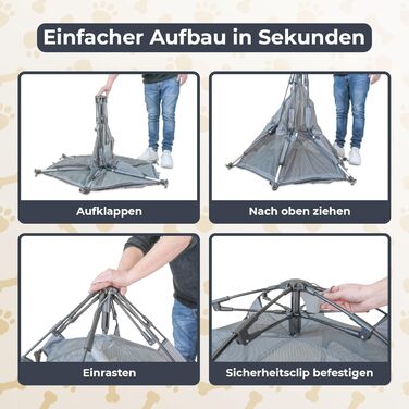 Клітка-переноска для собак Pety - 100x60 см, антрацит. Переноска для собак, вольєр для кемпінгу, вольєр для дому та відпочинку