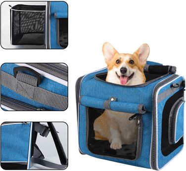 Корзина для собак на велосипед - Транспортна корзина для тварин, регульована сумка-рюкзак для велосипедних прогулянок, кемпінгу, подорожей