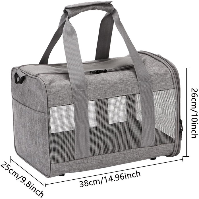 Транспортна переноска для кота/собаки, складана, з регульованим плечовим ременем