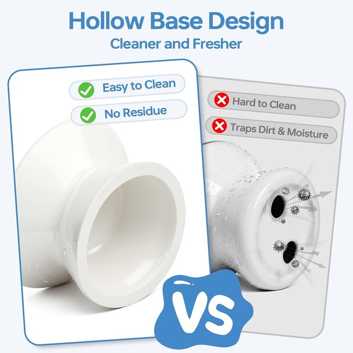 Керамічна миска для котів з підняттям, протиковзаюча, для повільного годування, біла