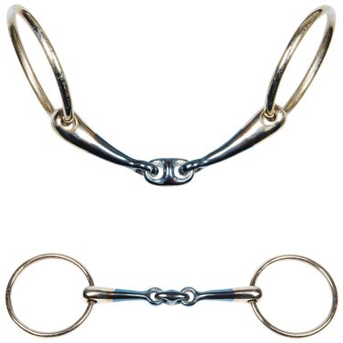 Анатомічне трензельне вудило Harry's Horse, подвійний злам, Sweet Iron, 14 мм, розмір 12.5