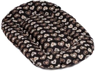 Подушка для собак Adena овальної форми (95 x 55 см, сердечка коричневого кольору)