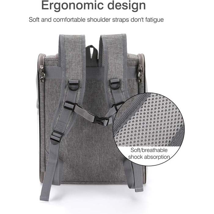 Рюкзак для собак і котів PETCUTE: переноска-рюкзак для прогулянок та подорожей, блакитний, до 7.5 кг