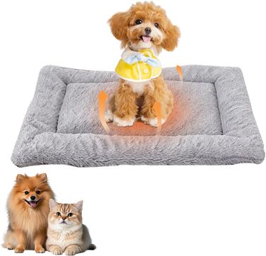 Килимок для собак та котів Fauschig, 70 x 93 см, з неслизьким дном, сірий, розмір M