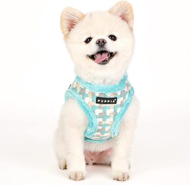 Шлея Puppia Arden Harness B для малих і середніх собак, регульована, комфортна, аква, розмір L