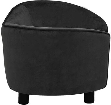 Софа для собак VidaXL чорна 69x49x40 см, м'яке ліжко для собак/кішок