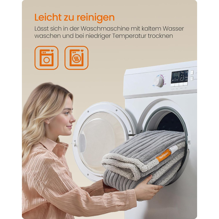 Водонепроникний килимок для собак Feandrea, XL (152 x 127 см), для великих та середніх собак, двосторонній, миючий, сірий та світло-сірий