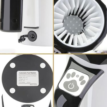 Автоматичний очищувач лап для собак PJDDP, портативний миючий пристрій для лап з м'якою силіконовою масажною щіткою, для великих і середніх собак, блакитний