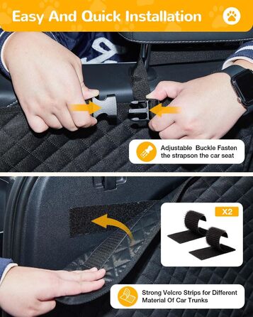 Захисна килимок для багажника авто від Lekespring: вологостійкий, стійкий до подряпин, з захистом бокових панелей та краю, чорний