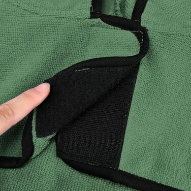 Рушник для собак Zunea: Швидке висушування, з капюшоном, для маленьких, середніх та великих собак та котів, зелений M