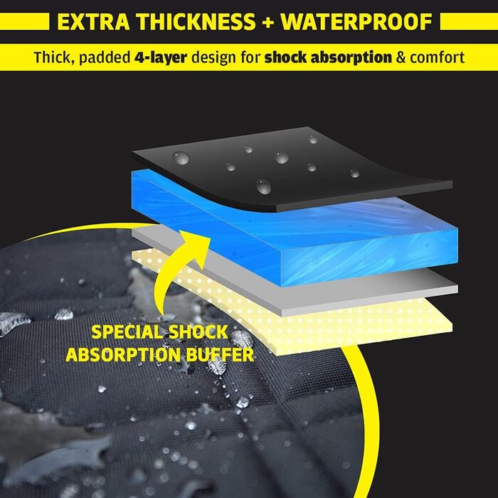 Захист для багажника автомобіля для собак Meadowlark, важкий, водовідштовхувальний, з боковим захистом, чорний. Захищає багажник та бампер від подряпин, шерсті та бруду. Стандартний розмір.