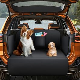 Захист для багажника автомобіля від бруду для собак AiQInu з боковинами та захистом краю завантаження, універсальний килимок для багажника автомобіля для собак, водонепроникний, неслизький, стійкий до подряпин, підходить для автомобілів, універсалів, мінівенів та позашляховиків