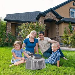 Складана переноска для собак та котів - компактна та зручна для подорожей (сіра)