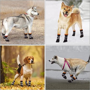 Зимові чоботи для собак, флісова підкладка, шнурок, неслизька підошва – відбивачі, для маленьких, середніх та великих собак