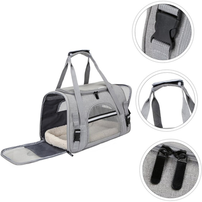 Рюкзак-переноска для тварин JOINPAYA: дихаючий матеріал, сітчасте вікно, регульований ремінь, універсальна сумка для собак та котів на подорожі, кемпінг та прогулянки