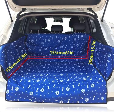 Захист для багажника автомобіля PETCUTE для собак з боковим захистом, універсальний килимок для багажника, водовідштовхуючий, стійкий до подряпин, для універсалів, мінівенів та SUV (Чорний 2)