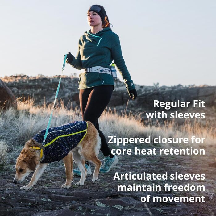 Тепла флісова куртка для собак RUFFWEAR Climate Changer Galaxy, розмір L – преміум жилет на блискавці для прогулянок і бігу, універсальна для всіх сезонів