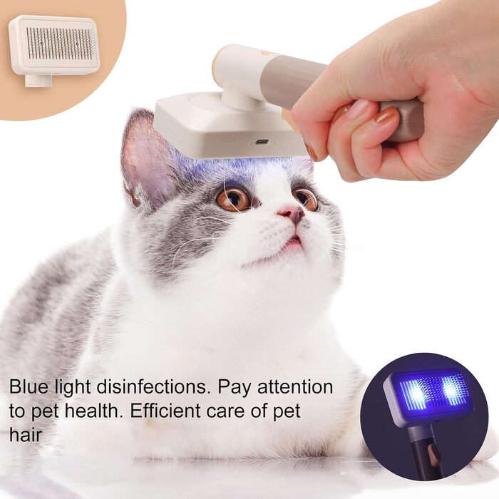 Розпушувач для шерсті тварин, щітка для грумінгу котів та собак | Багатофункціональна щітка для вичісування шерсті | Портативний аксесуар для догляду за тваринами