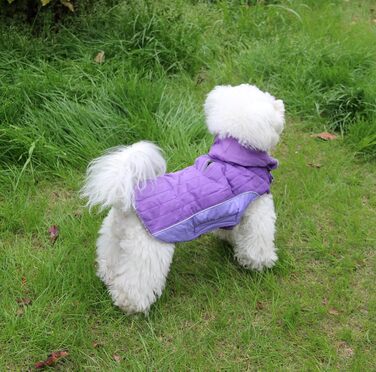 Теплий флісовий світшот для собак, накидка для цуценят, зелений, розмір S (XX-Large, фіолетовий)