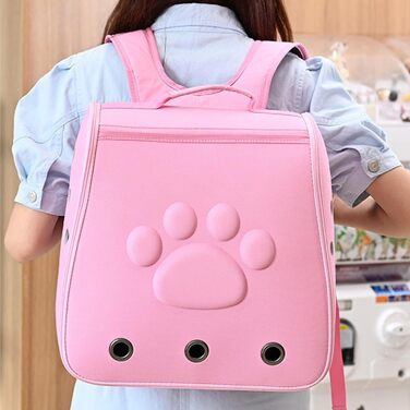 Трансформер для тварин: переноска-рюкзак для котів та маленьких собак (рожевий)