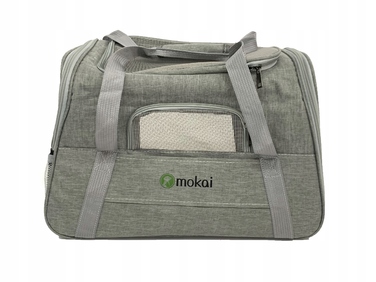 Транспортувальна сумка-переноска для котів та собак, сіра, зручна та портативна