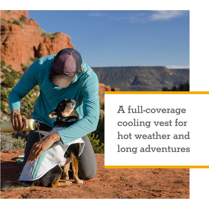 Охолоджувальний жилет для собак RUFFWEAR Swamp Cooler, SPF 50+, фіолетовий, XXS (33-43 см), максимальний захист від сонця та спеки, з отвором для шлейки