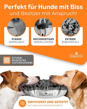Schnüffelteppich для собак DOGPARENTS® – килимок для пошуку та розваг, міцний, для малих та великих собак, зелений (сірий)
