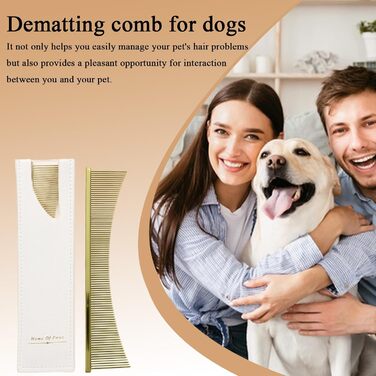 Щітка для котів Flohkamm для догляду за шерстю, аксесуари для миття собак, підходить для різних пор року, для довгошерстих порід та цуценят (золота)